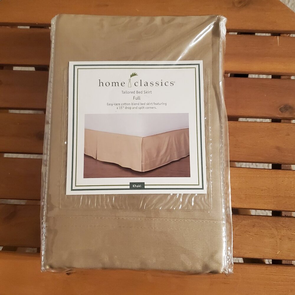 Home Classics Tailored Bed Skirt Full khaki / Brown